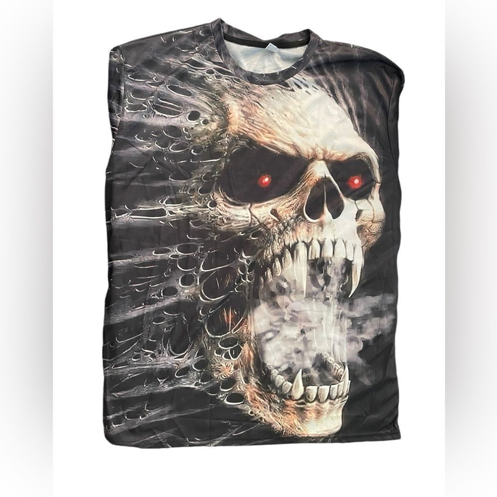 GRAPHIC SKULL TEE SHIRT, XL